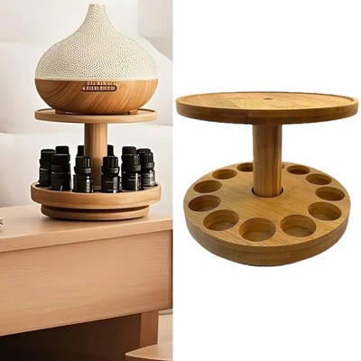 360° Organizer Halter für ätherische Öle, Aroma Luftbefeuchter Holz Ständer DE