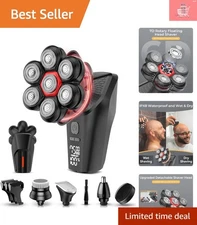 Ultimate Grooming Kit: Versatile Head Shaver with Trimmers & Waterproof Features
