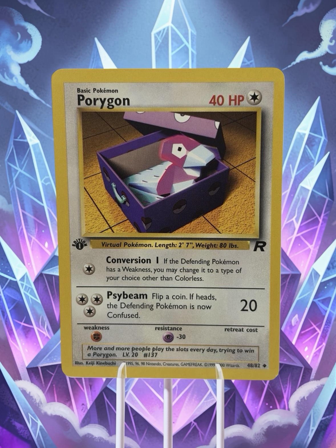 Pokémon Porygon 48/82 Team Rocket 1st Generation Vintage WOTC Rare Card