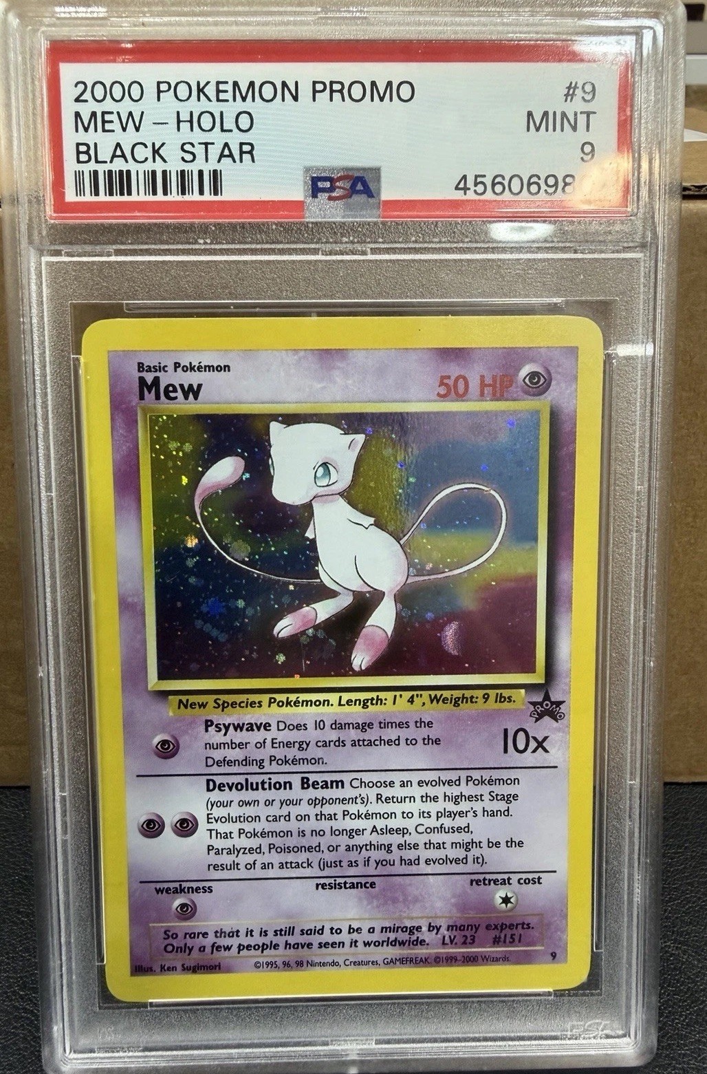 Pokemon TCG 2000 - Black Star Mew #9 League Promo PSA 9 