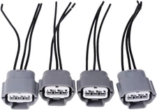 Ignition Coil Connector Plug Wiring Harness Pigtail Replacement (4-Pack)