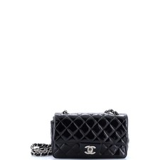 Chanel Classic Single Flap Bag Quilted Patent Mini