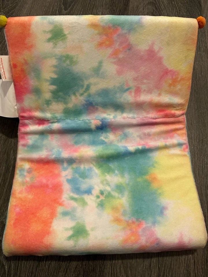 iScream Cotton Candy Tablet Pillow Pom Pom Tie Dye Cushion Phone Stand - Image 4 of 4