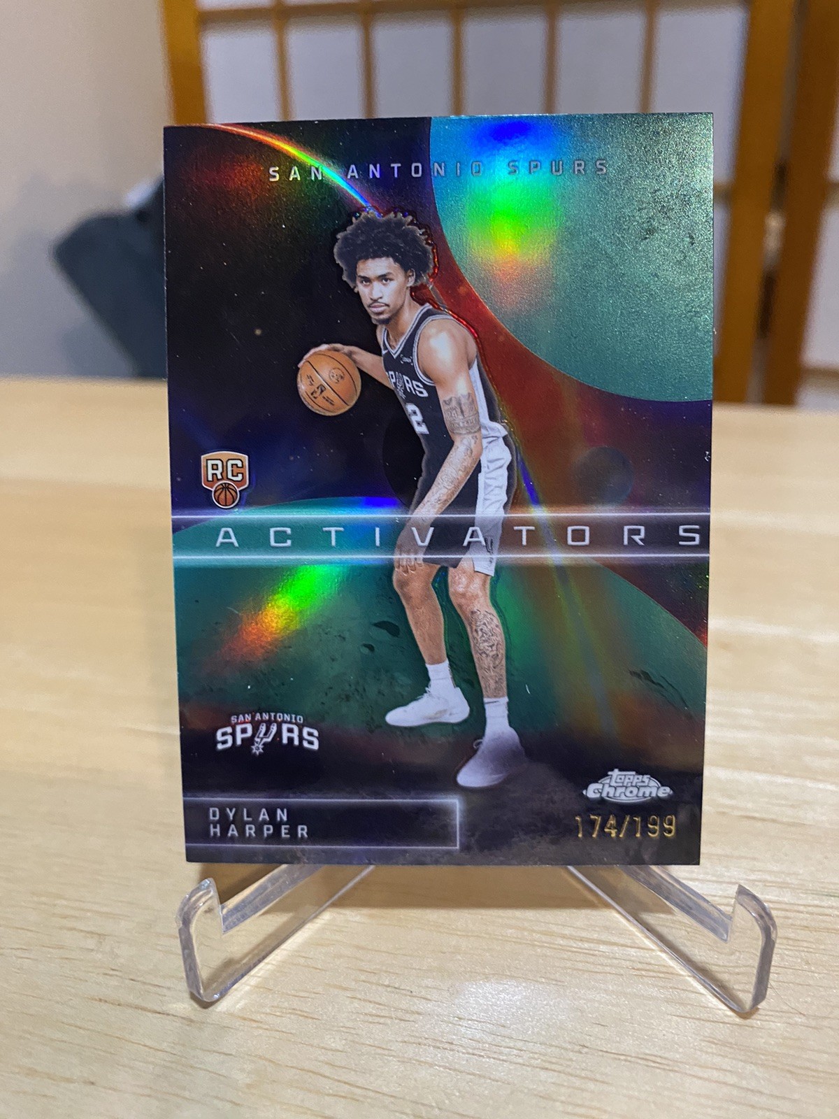 2025-26 Topps Chrome Basketball  Aqua Activators /199 AC-12 Dylan Harper Spurs