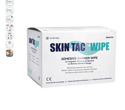 TORBOT Skin-Tac-H Adhesive Barrier Wipes, 50/Box