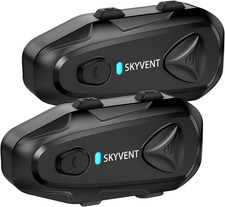 Q4 Motorcycle Bluetooth Communication System Headset Intercom, 4 Riders 1500M Mu