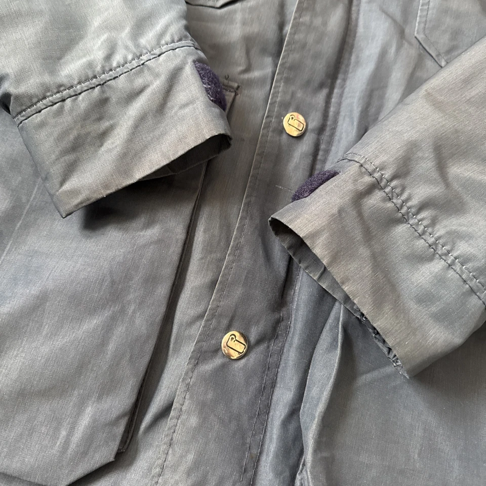 Vintage 1990s Woolrich Zip Snap Up Jacket Womens Size Small Navy Lined Coat - Image 3 of 4