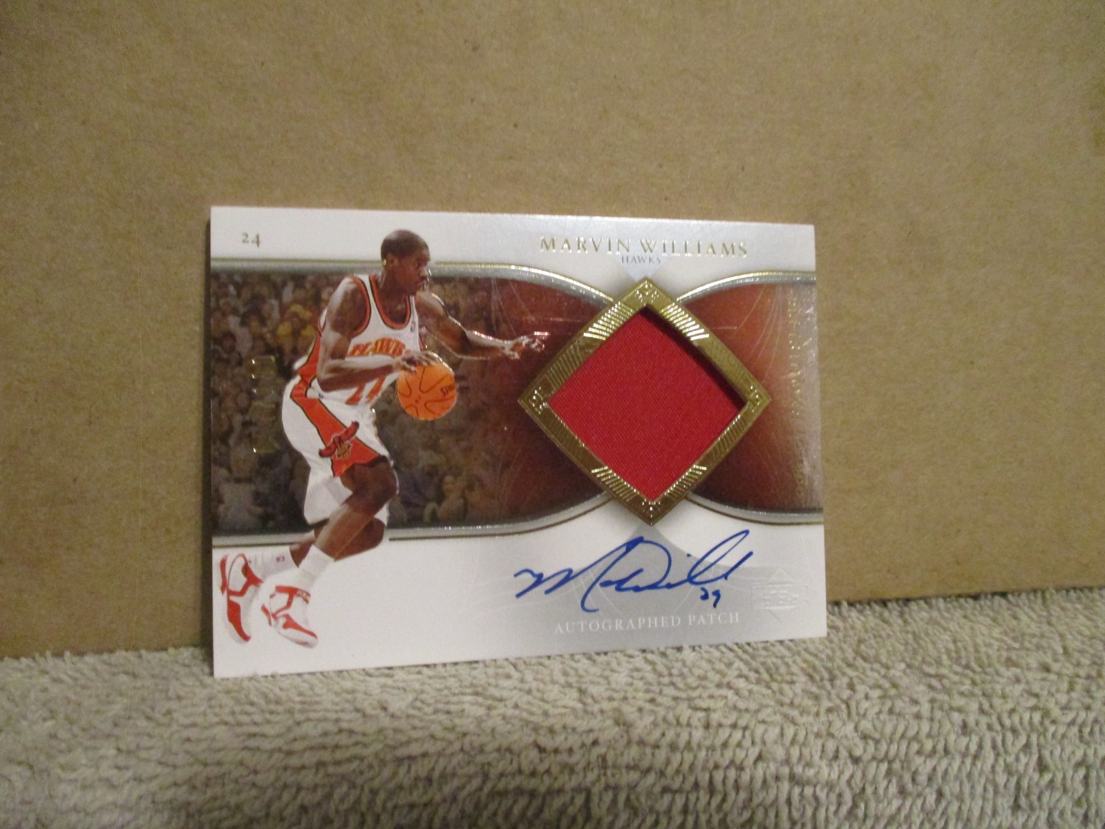 2006-07 UPPER DECK EXQUISITE MARVIN WILLIAMS #AP-WI GAME WORN PATCH AUTO 57/100 view 6
