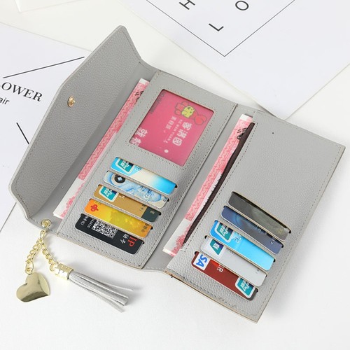 Women Leather Envelope Wallet Long Clutch Card Holder Purse Pocket Handbag Gift - Picture 6 of 16