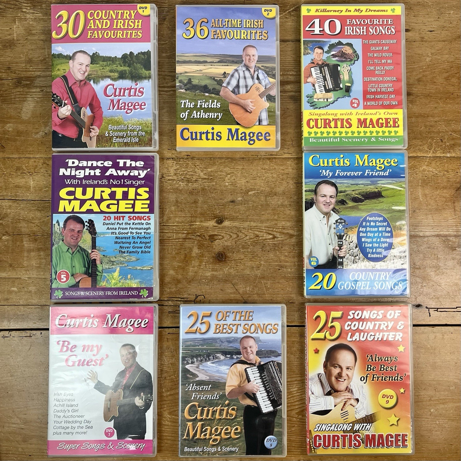 CURTIS MAGEE DVD COLLECTION Irish Favourites 8-Disc Set Ireland Number 1 Singer