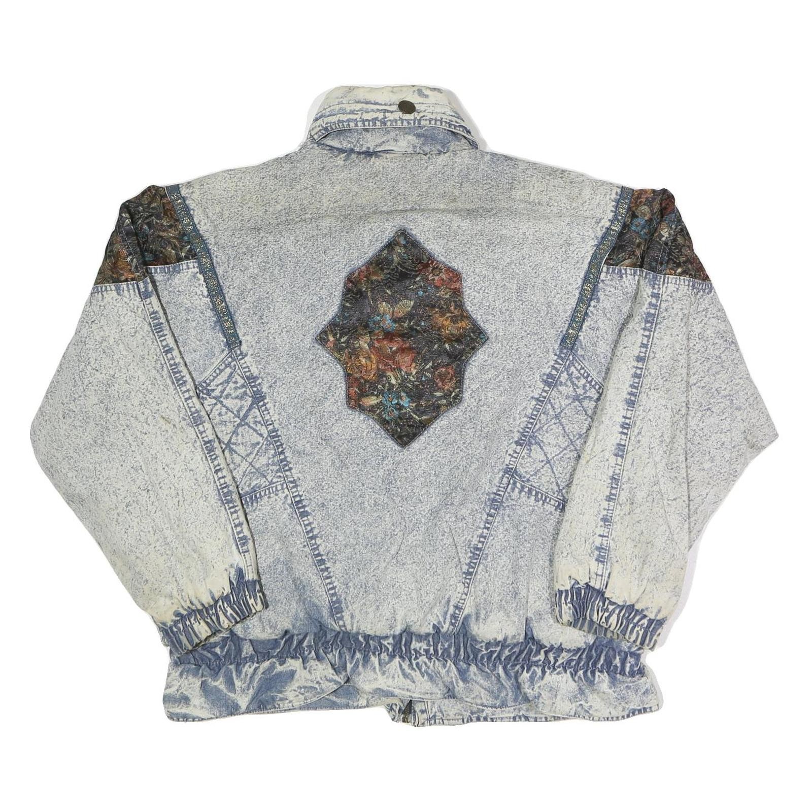 WEATHERED BLUES Womens Blue Patchwork Zip Cotton … - image 3