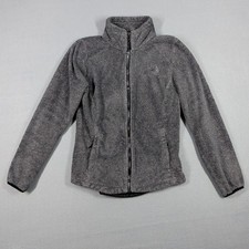The North Face Jacket Women's XS Gray Fuzzy Fleece Full Zip Casual Outdoor