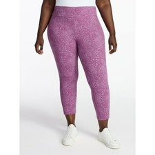 NWT Terra  Sky Womens Leafy Camo Orchid Spark Capri leggings 3X 24W-26W 