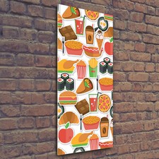 Tulup Glass Print Wall Art 50x125 - Eating fast food