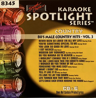 SOUND CHOICE SPOTLIGHT - 80'S MALE COUNTRY HITS - VOL 3 - SC8345