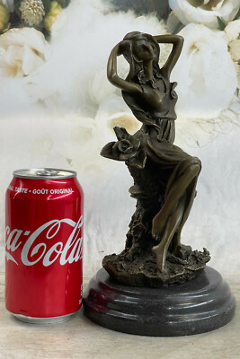 Bronze Statue Sculpture Sexy Lady Art Nouveau Deco Lost Wax Home