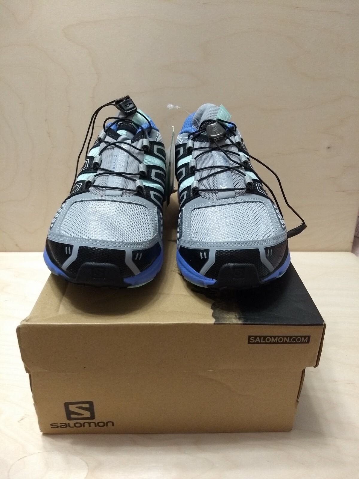 Nuove scarpe da ginnastica Salomon donna X Mission 2 UK 6 (39) grigio blu compleanno Natale