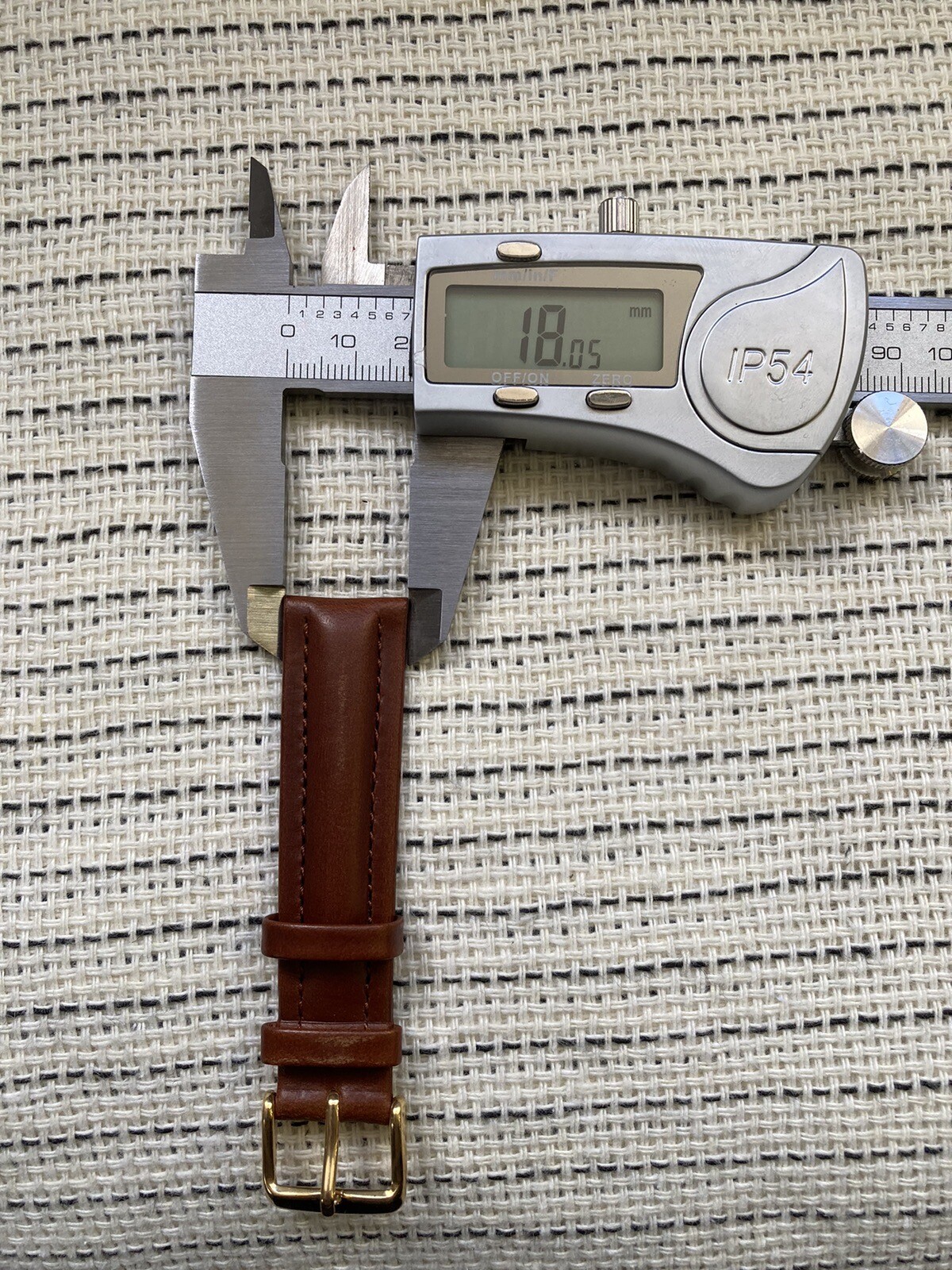 18mm Brown Ranger Genuine Leather Watch Strap Gold Buckle NOS Padded eBay