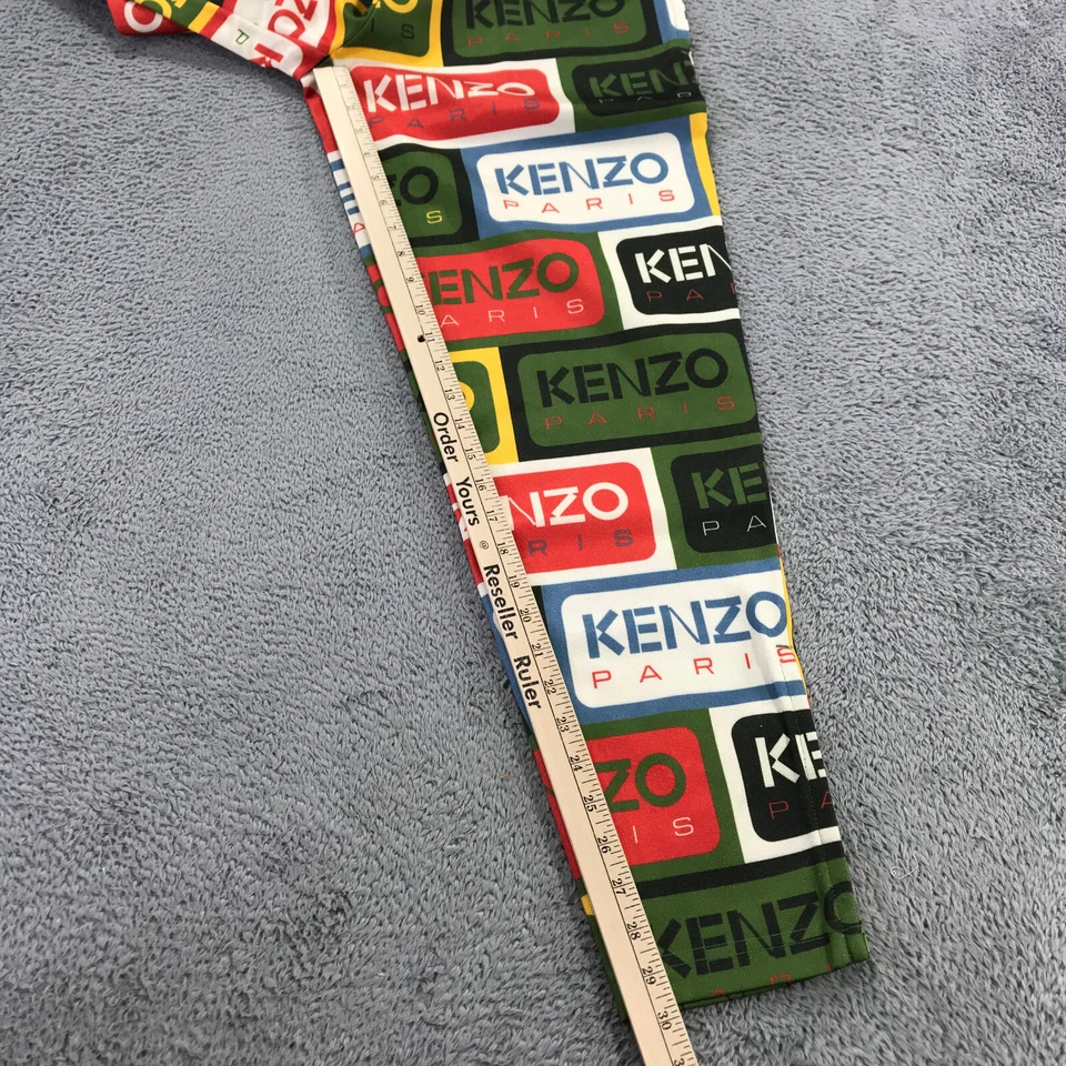 Pantalones de chándal Kenzo para hombre grandes etiqueta verde estampado por todas partes jogger tobillo cremallera cordón Foto 3 de 4