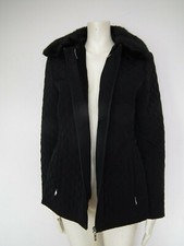 Ladies B.c. Clothing Black Quilted Faux Fur Collar Lining Body Warmer Jacket L