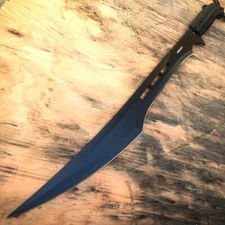 27" Black Ninja Tactical Full Tang Fixed Blade Machete Survival Zombie Sword NEW