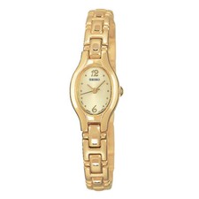 Seiko SXGJ72 Women's Gold Tone Quartz Dress Watch MSRP $205
