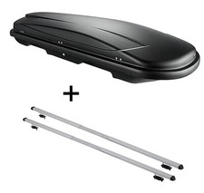 Dachbox JUXT500L+Dachträger RAPID für Volkswagen Golf VI 5K Plus 5Türer 08-12