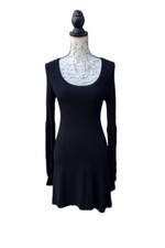 2007 H&M black mini sweater dress long sleeves women size S