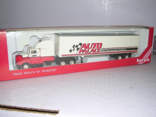HERPA #6175 Kenworth cabina de 10 ruedas con remolque de caja de 48' "Auto Palace" construido 1:87 | Zustand: New