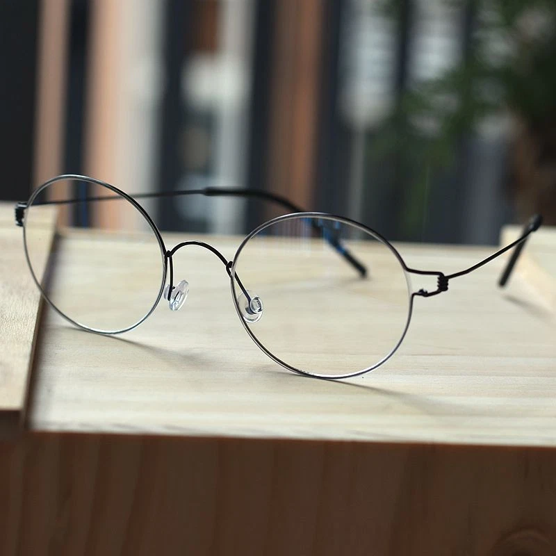 New Titanium eyeglasses men round glasses black glasses frame - Image 2 of 4