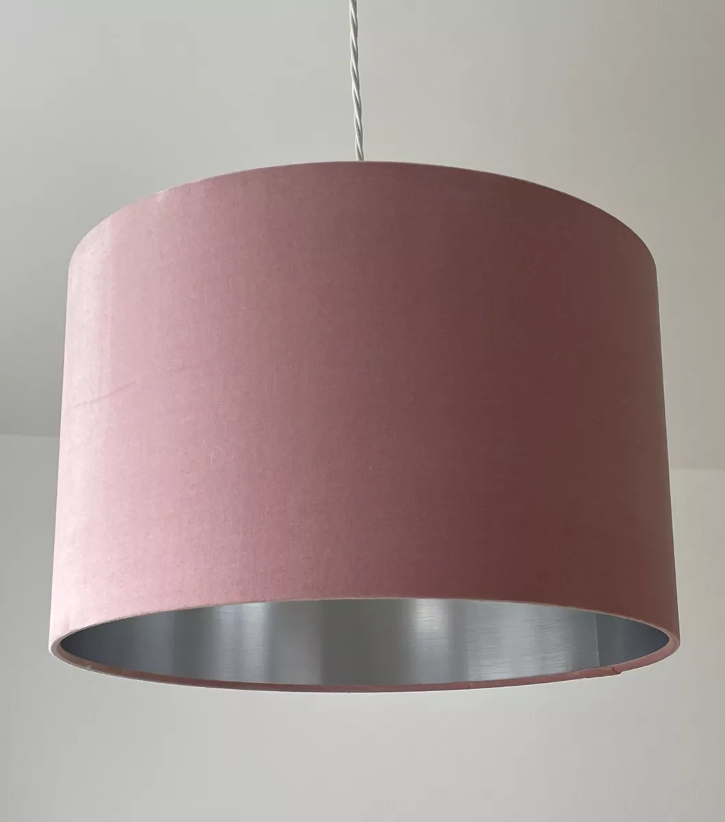 Pink and on sale silver lampshade