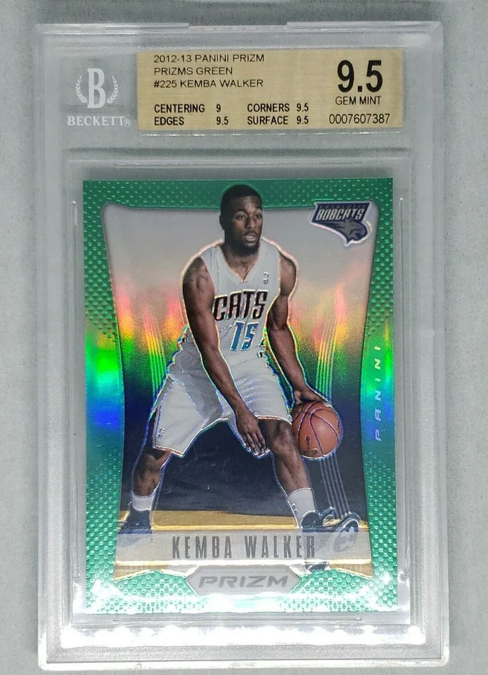 Kemba Walker 2012 Panini Prizm Green Basketball RC #225 Celtics BGS 9.5 Gem Mint - Image 2 of 3