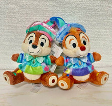 Disneyland Chip  Dale Plush Doll Badge Set Disney Easter 2014 Tokyo Japan Parks