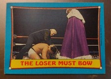 1987 Topps WWF #34 The Loser Must Bow Ringside Action WWE Bobby The Brain Heenan