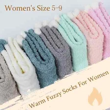 Loritta 7 Pairs Winter Women's Fuzzy Socks Soft Warm Cozy Fluffy Shoe Size 5-9