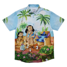 Loungefly Disney Lilo And Stitch Beach Scene Camp Shirt 2XL