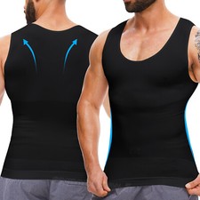 Fajas Para Hombres Faja Reductora Men Body Shaper Abdomen Control Undershirt
