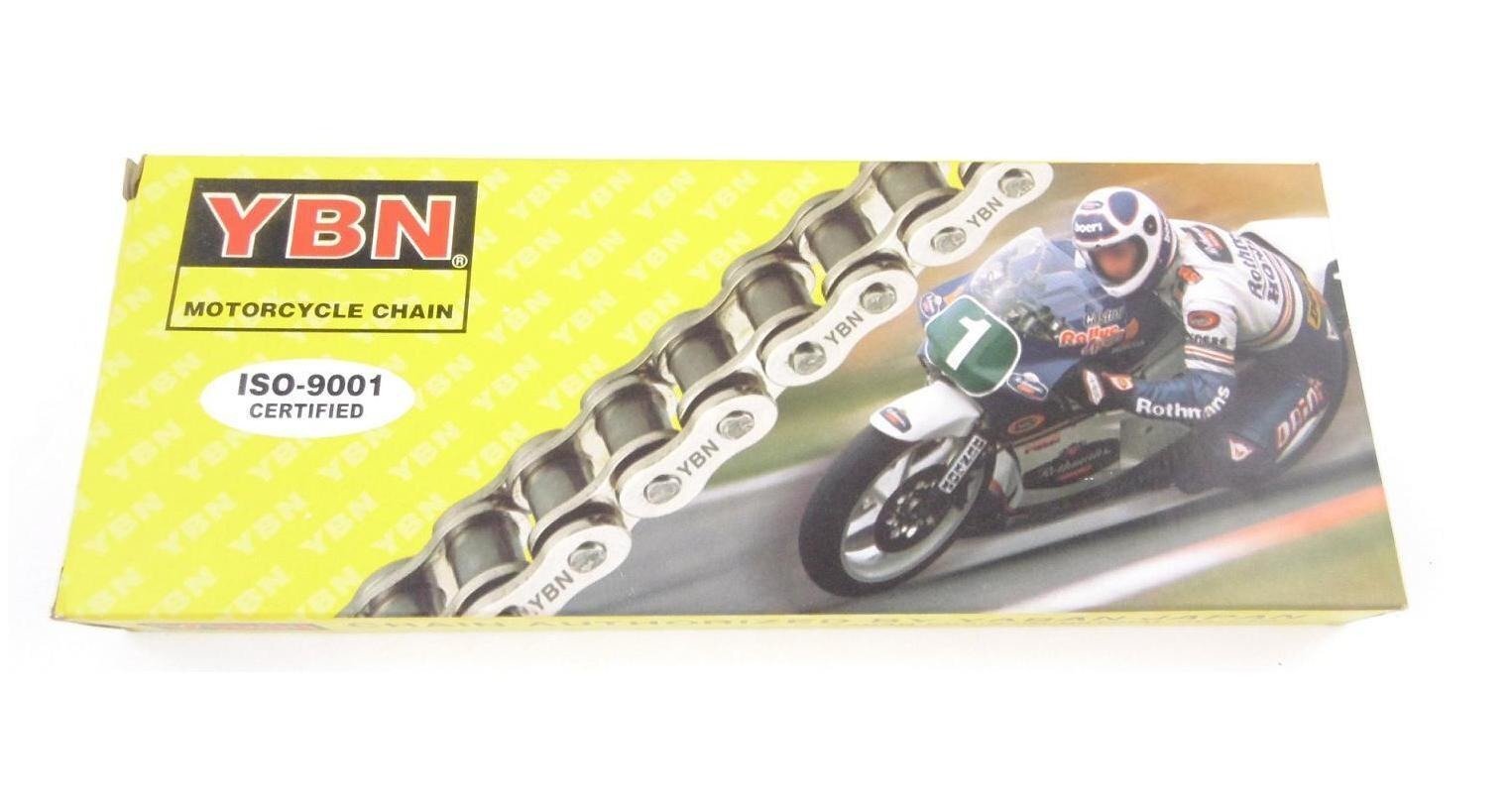 Chaîne YBN 428 H 118 maillons en acier renforcé haute performance pour moto