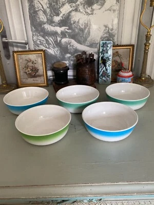 5 Assiettes calottes / Gros bols ou grosses assiettes à soupe KG Lunéville - Photo 1/4