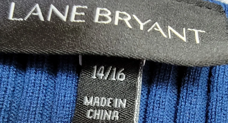 Camisa suéter blusa Lane Bryant para mujer talla 14/16 14W/16W azul Foto 2 de 4