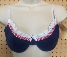 Empire Intimates Farmhouse Style Bra With Jean Look Made In USA Sizes Sm-Lg