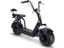 MotoTec Knockout 60V 1000W Seated Electric Scooter Hydraulic Brakes Black