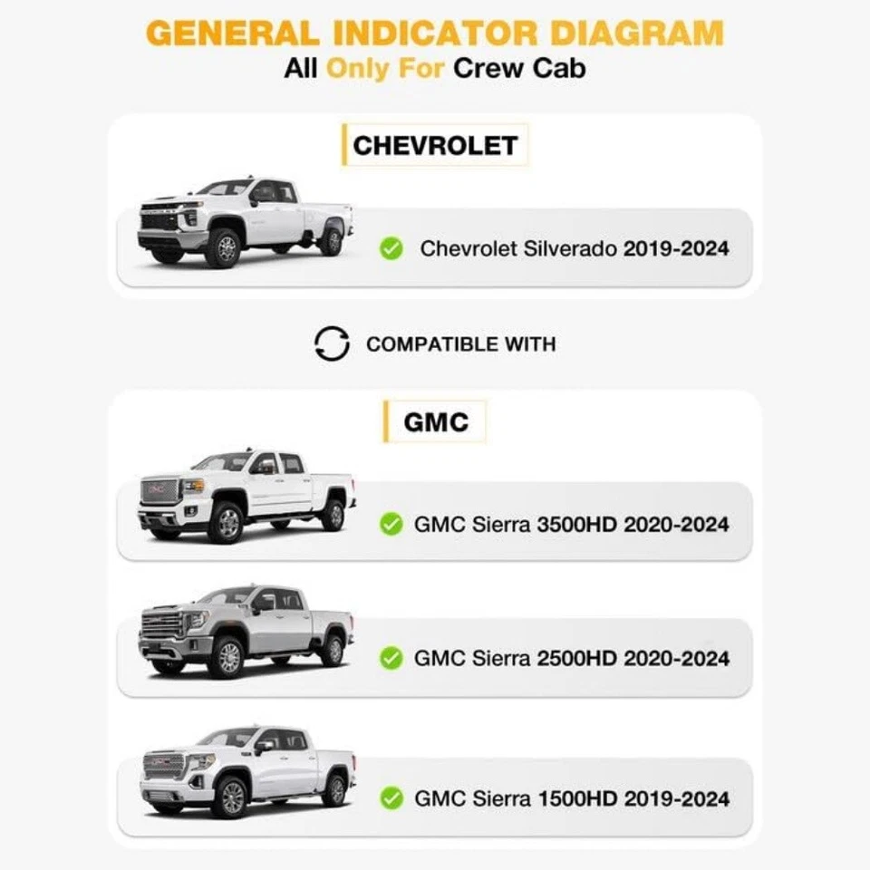 3W Floor Mats For Chevy Silverado / GMC Sierra Crew Cab 2019-2026 Weather Liner - Image 2 of 4