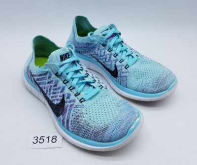Nike Free Flyknit Women's Size Running Shoes Blue Lagoon