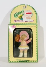 1984 Cabbage Patch Kids First Edition 4" Poseable Figure Carmine Jav (Box Wear)