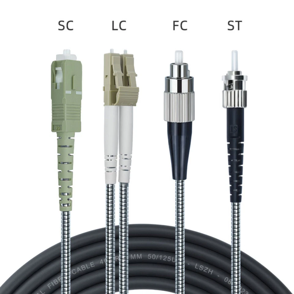 1M~20M 4 Strand MM OM3 7mm Fiber Optic Outdoor Cable with FC/SC/ST/LC Connector - Image 2 of 4