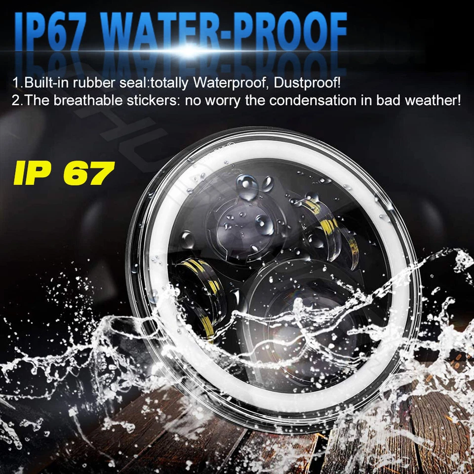 Kit combinado de 4 faros LED de 7" y luces antiniebla de 4"" para Hummer H1 H2 H3 2006-2010 Foto 3 de 4