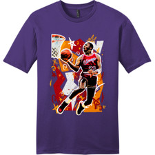 NEW ART SOCIETY AIR MJ 23 WILDSTYLE TEE SHIRT PURPLE SM-4XLARGE MADE IN USA