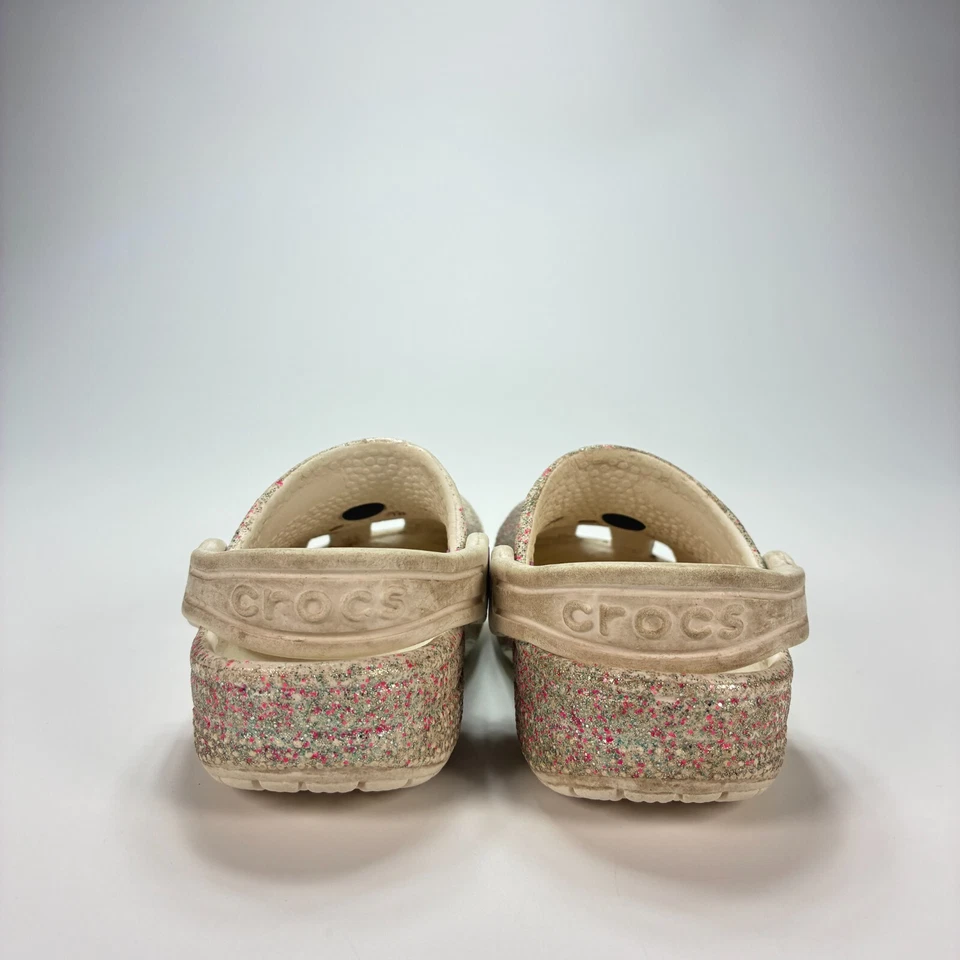 Классические блестящие пляжные игровые сабо Crocs без шнуровки для девочек размер C6 - Изображение 4 из 4