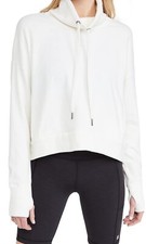 New SWEATY BETTY Funnel Neck Harmonise Luxe Fleece Pullover Sweatshirt Size 16
